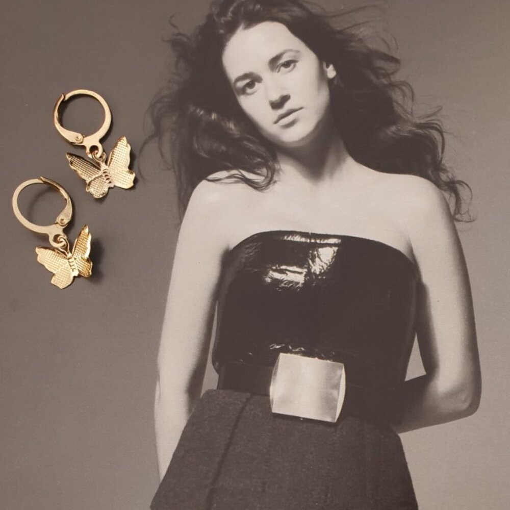 Butterfly Gold Dangle Earrings Charm Women Fashion Casual Formal Jewelry Gift